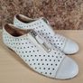 womens Gabor Hovercraft perforated soft white leather slip on shoes Size 5.5 flats pumps Image 2