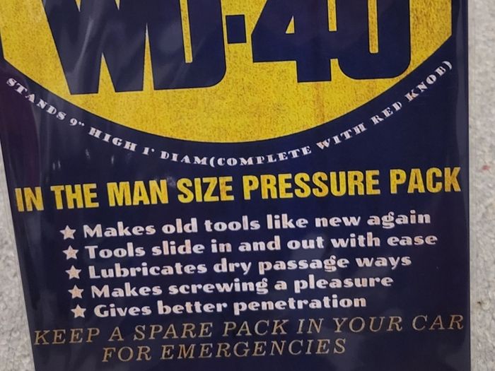 Funny WD40 : Metal Sign