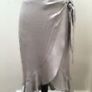 River Island Midi wrap skirt silver Image 5