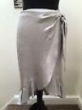 River Island Midi wrap skirt silver