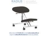 Kneeling Stool Task Operator - Black/Silver