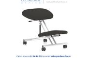 Kneeling Stool Task Operator - Black/Silver