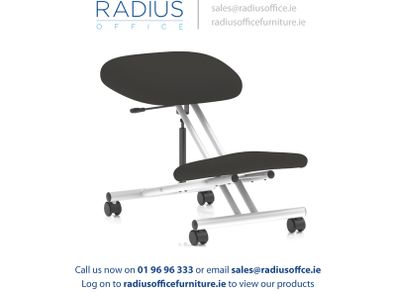 Kneeling Stool Task Operator - Black/Silver
