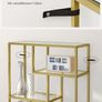 Bookcase  Gold with 6 shelves gold-transparent storage shelf shelves storage Image 3