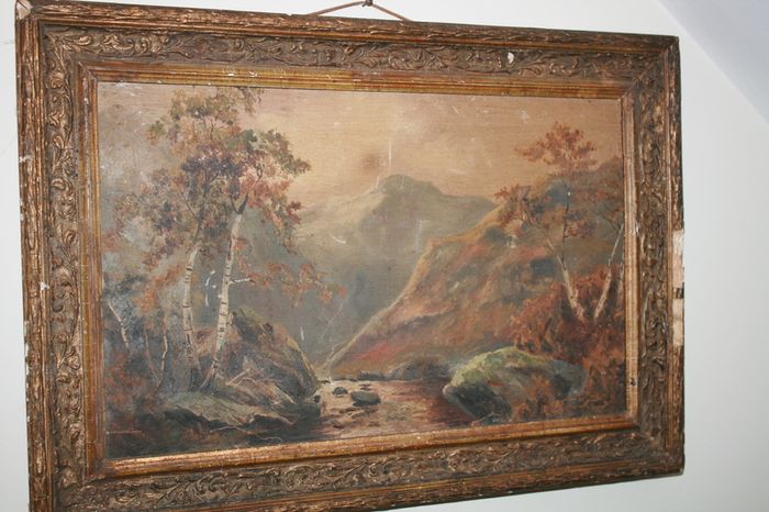 Vintage Oil on Canvas WINSOR 19" x 13"