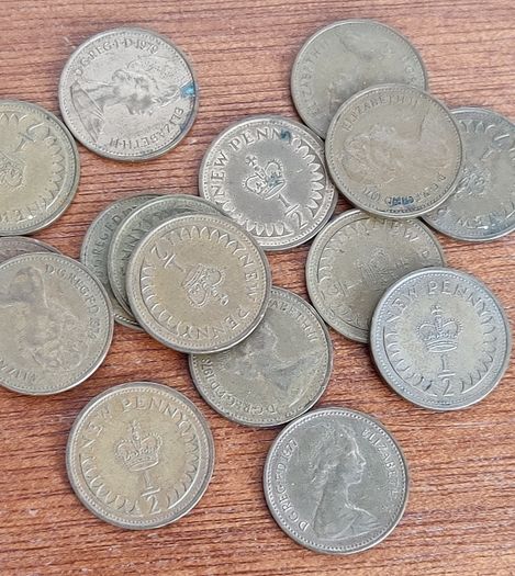 UK Half Penny 16 Coins lot 1971-1980