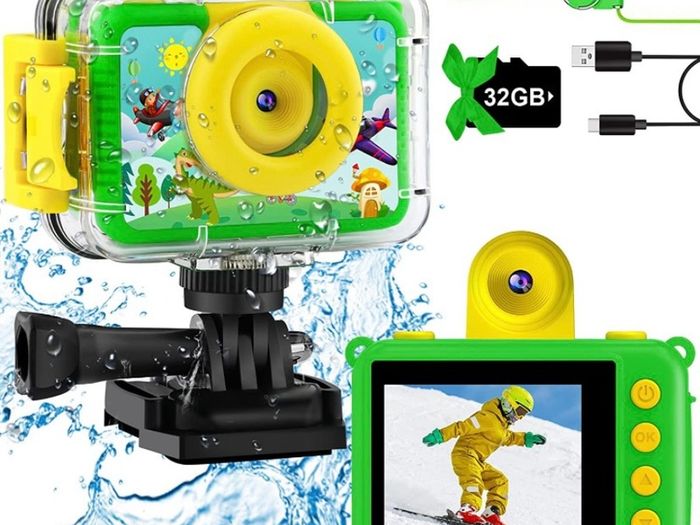 Kids Underwater Camera Boys - Kids Video Camera Waterproof 1080P HD Children Camcorder Digital Camera for Boy Holidays Birthday Toys Gifts MULTIPLE COLOURS AVAILABLE, SEE PHOTOS (FREE POSTge)