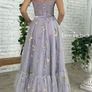 Stunning floral gown with corset back Image 2