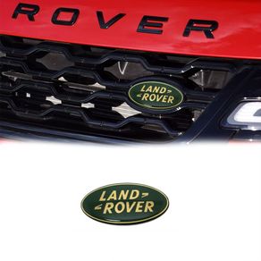 Front 86mm and Rear 90mm 3D Aluminium Logo Land Rover Emblem Car Front Sticker Rear Trunk Badge For Land Rover Range Rover Freelander Discovery Defender