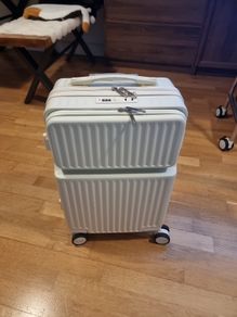 White cabin suitcase