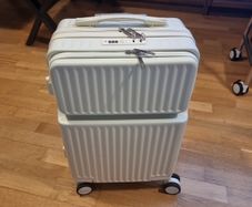 White cabin suitcase