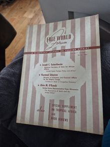 free world forum Volume II, Number 1 Spring 1960th