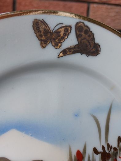 Antique Japanese Geisha Plates x 2