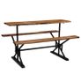 Bar Table with Benches Solid Acacia Wood 180x50x107 cm Image 9