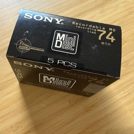 New Sony Onyx Black minidiscs - 5 pack