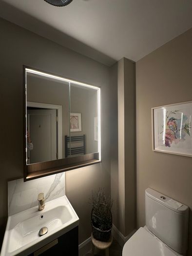 LED Bathroom Mirror Cabinet with Shelf Ikea Faxalven