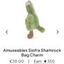 New JELLYCAT Limited Edition Amuseable Siofra Shamrock BAG CHARM Image 5