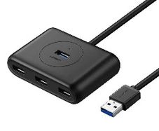 Ugreen 20291 4 In 1 Usb 3.0 Hub (1m) Black