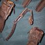Rare Antique carpet clips x30 in metal copper tone Image 2