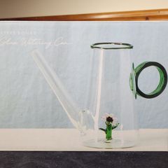 Oliver Bonas Glass Watering Can with Internal Flower Figure Boxed Decorative Plant Mister