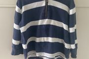 baby gap navy striped hoodie