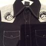 Amazing retro style rockability black and white shirt by celebrity favourite designer brand Knuckleheads 2 - 3 Image 4