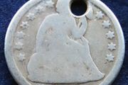 1857 USA silver dime seated liberty