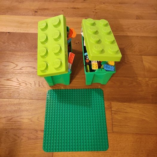 5kg Huge LEGO Duplo Bulk Lot with 2 Storage Boxes & Large Baseplate