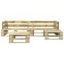 4 Piece Garden Lounge Set Pallets Wood Image 3