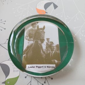Lester Pigott on nijinsky Paper Weight
