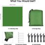 Camping Tarp 3m x 3m Hammock Rain Fly Tent Tarp Waterproof Windproof Snowproof Camping Tarpaulin Shelter Portable Lightweight Sunshade for Yard Outdoor Travel Beach Image 2