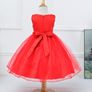 New Girls Sequinned Dress Flower Sash Sleeveless Formal Party Wedding Bridesmaid Sz 7-8yrs Image 2