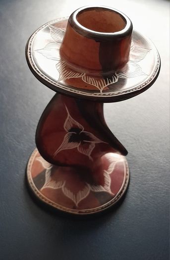 Soapstone Carved Candle Holder