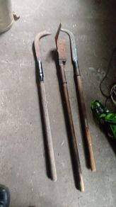 vintage job lot slash hooks and slan for cutting turf water pump