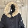 Zara down parka with removable fur hood trim Image 4