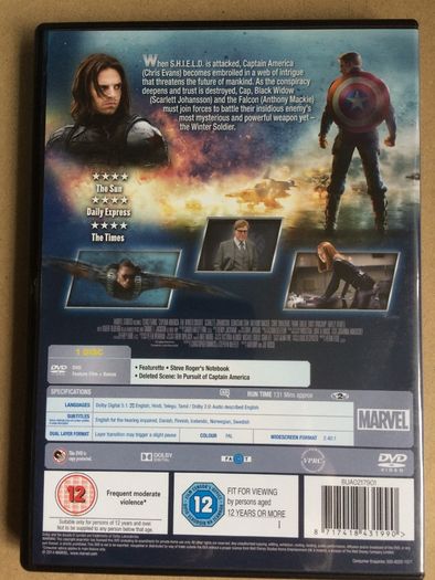 Captain America Trilogy (Marvel) Chris Evans [Movie DVD]