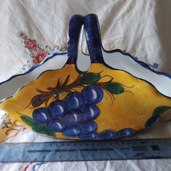 Hand Painted Spainish Fruit Basket