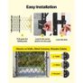 Single Folding Security Gate, Lockable Scissor Gate with 360 Swivel Casters, Outdoor Barricade Steel Retractable Gates, for Entry Security, Garage Image 2