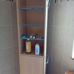 Floor standing swivel mirror cabinet