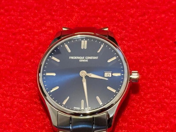 Frederique Constant Classics Swiss Made Watch, Blue Dial, Full Set