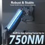 Aluminum Dual Monitor Stand for two Screens, Height Adjustable, 360 Rotatable Gas Spring Arm, 2 Optional Mounting Methods, Support VESA 75-100mm. Image 8