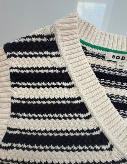 Boden stripy cotton vest size S