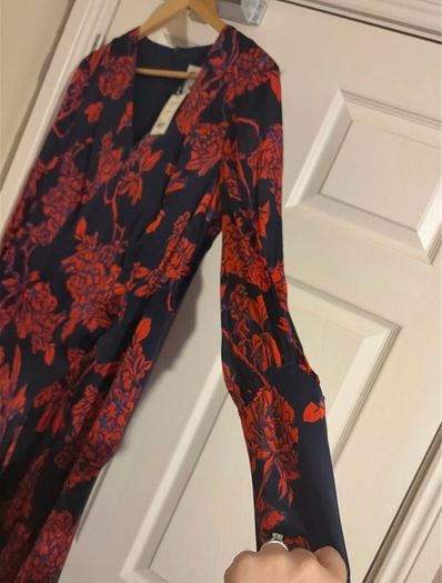 LK Bennett Floral Midi Dress Brand New UK 16 RRP 445