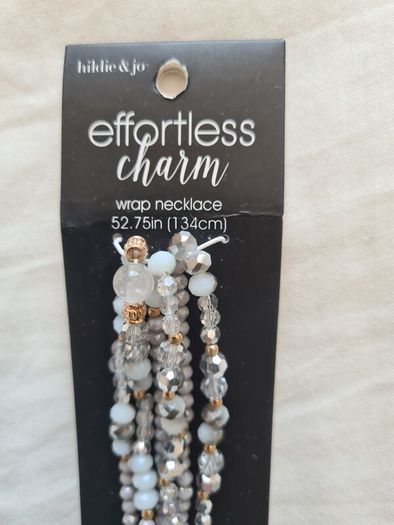 53" Gray Round Bead Wrap Necklace by Hildie & Jo