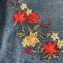 Parisian Embroidered Mid Blue Denim Skirt size 8 New Image 2