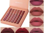 6 Pcs Matte Liquid Lipstick Set Lip Gloss Clear Labiales Makeup Non-Stick Cup Not Fade Nude Waterproof Long Lasting Lip Sticks That Brings Out Natural Color Gift For Women