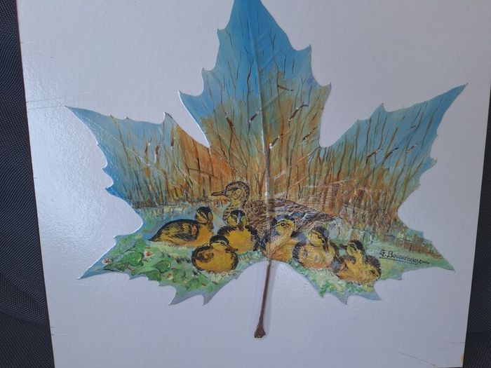 Wonderful original of Ducks on board