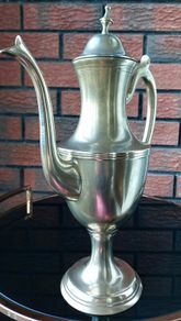 Antique Middle Eastern Arabic Brass Coffee Pot
