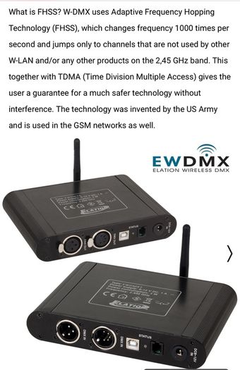Elation Pro Lighting EwDmx Wireless Dmx Transmitter & Receiver set with Flight Case