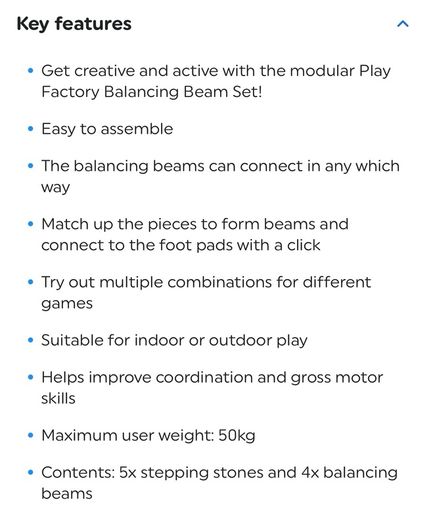Play Factory Balance Beam Set